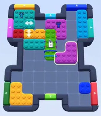 Color Block Jam Level: Screenshot des Spielfelds