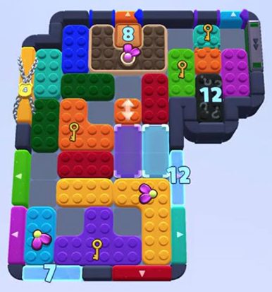 Color Block Jam fase 1492 / 1458 / 1493 / 1495: print do tabuleiro