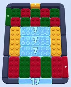 Color Block Jam Level: Screenshot des Spielfelds