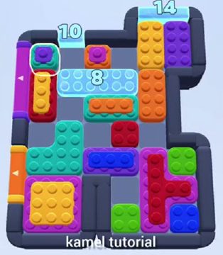 Color Block Jam Level 440 / 834 / 1334: Screenshot des Spielfelds