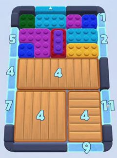 Color Block Jam Level: Screenshot des Spielfelds