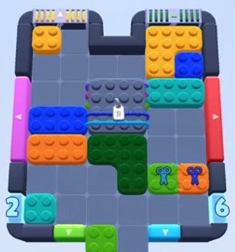 Color Block Jam Level: Screenshot des Spielfelds