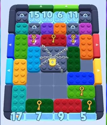 Color Block Jam level 388: screenshot of the board