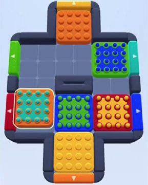 Color Block Jam уровень 1043: скриншот поля