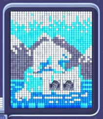 Pixel Flow level 1221: screenshot of the board