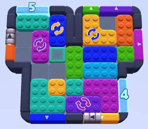Color Block Jam Level 1336 / 1329 / 1332: Screenshot des Spielfelds
