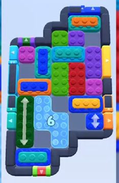 Color Block Jam Level 633: Screenshot des Spielfelds