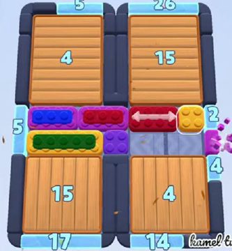 Color Block Jam level 1628 / 1632 / 1687 / 2619: screenshot of the board