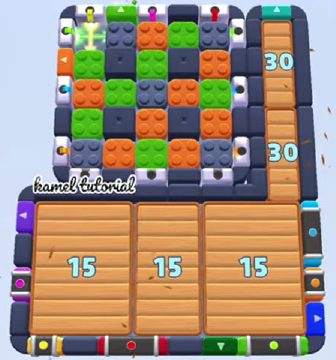 Color Block Jam Level 1672 / 1678 / 2668: Screenshot des Spielfelds