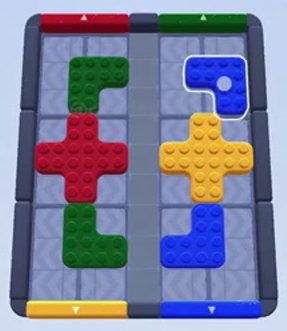 Color Block Jam Level 46: Screenshot des Spielfelds