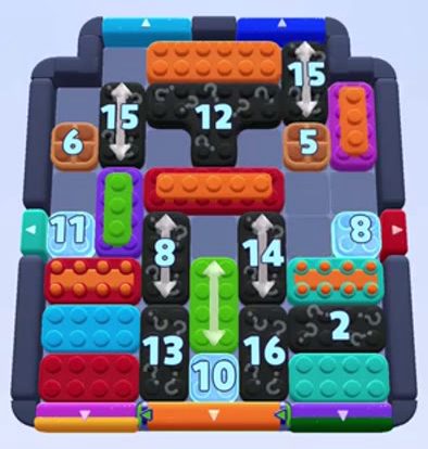 Color Block Jam Level 1359 / 1361 / 2269: Screenshot des Spielfelds