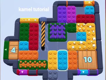 Color Block Jam level 1450: screenshot of the board
