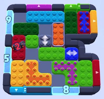 Color Block Jam Level 1118 / 1135 / 1732: Screenshot des Spielfelds