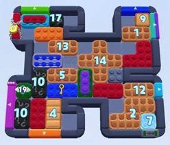 Color Block Jam Level: Screenshot des Spielfelds