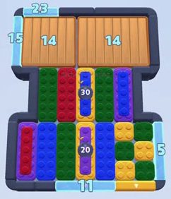 Уровень Color Block Jam: скриншот поля