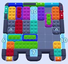 Color Block Jam Level 1197: Screenshot des Spielfelds