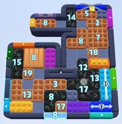 Уровень Color Block Jam: скриншот поля