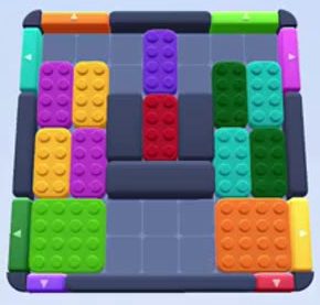 Color Block Jam Level 33: Screenshot des Spielfelds