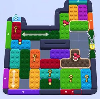 Color Block Jam level: screenshot of the board