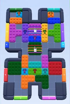 Color Block Jam Level 88: Screenshot des Spielfelds