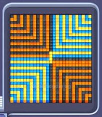 Pixel Flow Level 21: Screenshot des Spielfelds