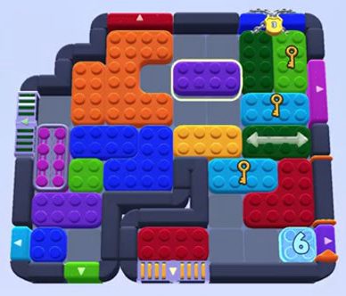 Color Block Jam Level 1515 / 1525: Screenshot des Spielfelds