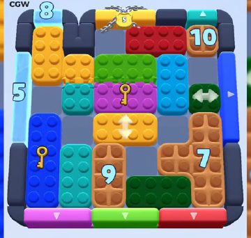 Color Block Jam level 913 / 914 / 1824: screenshot of the board