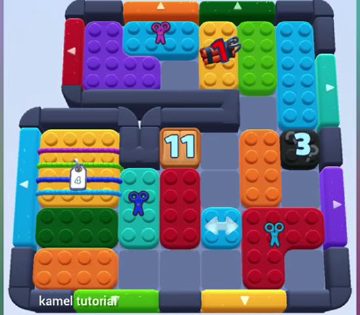 Color Block Jam level 754: screenshot of the board