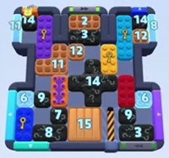 Color Block Jam level 1466 / 2376: screenshot of the board