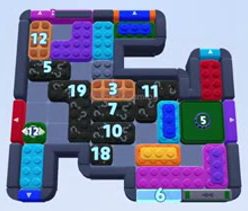 Color Block Jam level 1595 / 2506: screenshot of the board