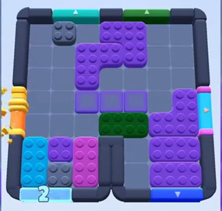 Уровень Color Block Jam: скриншот поля