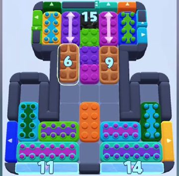 Color Block Jam Level 1100 / 1954: Screenshot des Spielfelds