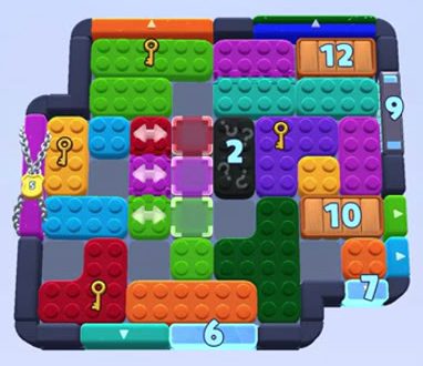 Color Block Jam level 1589 / 1594 / 1597: screenshot of the board