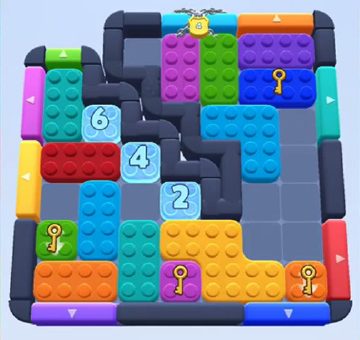 Color Block Jam Level 829 / 1727: Screenshot des Spielfelds