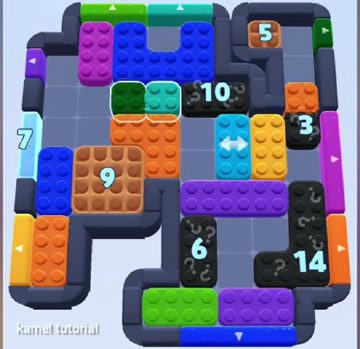 Color Block Jam level 875 / 876 / 1782: screenshot of the board