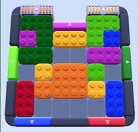 Color Block Jam Level 97 / 485 / 935 / 1491: Screenshot des Spielfelds