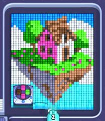 Pixel Flow level 1377: screenshot of the board