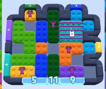 Color Block Jam Level 603 / 1525: Screenshot des Spielfelds