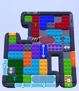 Color Block Jam fase 1484 / 1487: print do tabuleiro