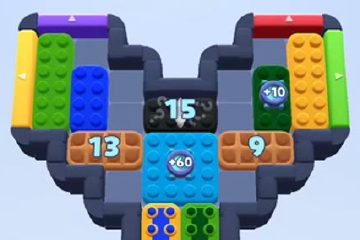 Color Block Jam fase 1086: print do tabuleiro