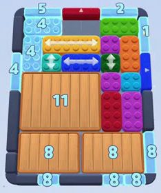 Color Block Jam Level: Screenshot des Spielfelds
