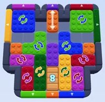 Color Block Jam Level 1253 / 1246 / 1249: Screenshot des Spielfelds
