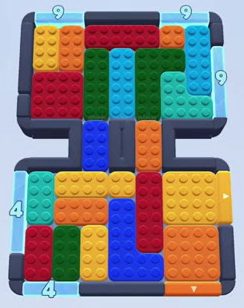 Color Block Jam Level: Screenshot des Spielfelds