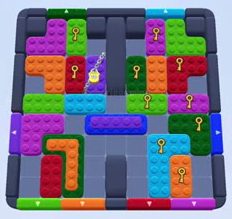 Color Block Jam level 1654 / 2644: screenshot of the board