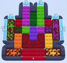 Color Block Jam уровень 1705 / 2712: скриншот поля