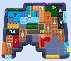 Color Block Jam Level: Screenshot des Spielfelds