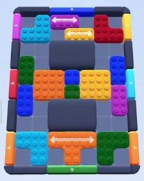Color Block Jam Level 10 / 11: Screenshot des Spielfelds