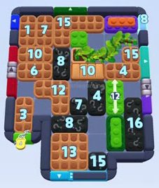 Color Block Jam Level: Screenshot des Spielfelds