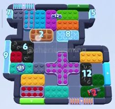 Color Block Jam Level: Screenshot des Spielfelds