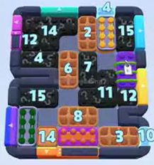 Color Block Jam Level 1531 / 2441: Screenshot des Spielfelds